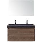 Dante Badmeubelset 100 cm - Tabacco - Wastafel Hardsteen Wit, Ophalen of Verzenden, Nieuw