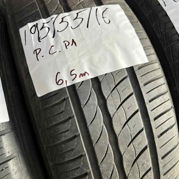 2 x Pirelli Cinturato P1 195-55-16 Zomerbanden 6,5mm, Gebruikt, 16 inch, Ophalen of Verzenden, Band(en)