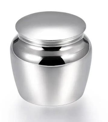 Mini urn rvs voor crematie as, naam graveren mogelijk., Nieuw