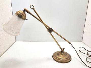 Tafellamp - Messing, Glas - 60 cm