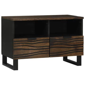 vidaXL TV Eenheden 70 x 33 x 46 cm Walnotenhout Bewerkt hout, Minder dan 50 cm, Verzenden, Nieuw, Minder dan 100 cm