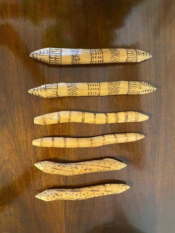 Set van Aboriginale Australische eetstokjes - Australië