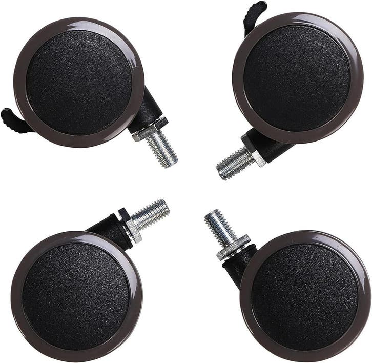 Zwenkwielen set van 4 - Met schroefdraad - 50mm - FLEXISPOT, Diversen, Bureau-accessoires, Zo goed als nieuw, Verzenden