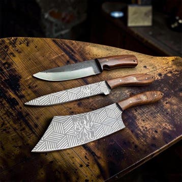 Keukenmes - Utility knife - Ambachtelijk vervaardigde, Antiek en Kunst