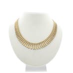 Gouden Cleopatra collier (Ketting), Sieraden, Tassen en Uiterlijk, Kettingen, Ophalen of Verzenden, Gebruikt, Overige kleuren