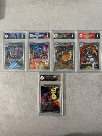 Pokémon - 5 Graded card - Graad 10 - Scarlet & Violet, Nieuw