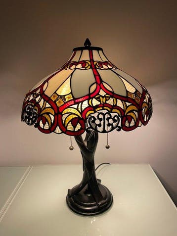 Tafellamp - Glas, Lood - Tiffany-stijl Art Nouveau