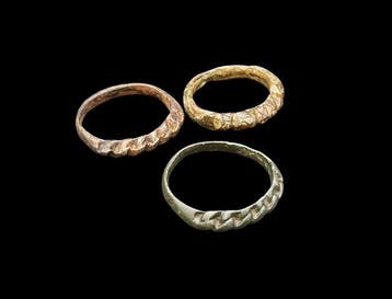 Viking periode Brons Touwwerkringen - 20 mm (Zonder