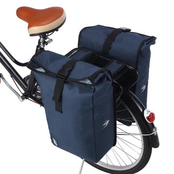 Brisby Dubbele Fietstas Rolltop 39-48 Liter Waterdicht - BL, Verzenden, Nieuw
