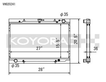 Koyo 90-96 Nissan 300ZX 3.0L Non Turbo MT Radiator, Ophalen of Verzenden, Nieuw