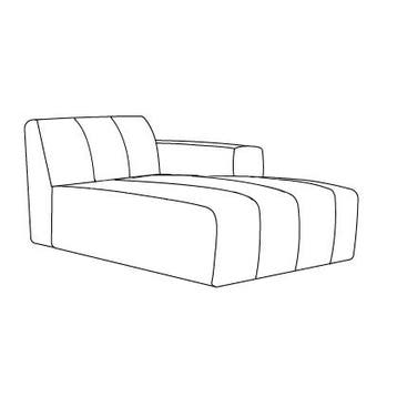*WOONWINKEL* Chaise Longue Rechts Serenity 3, Verzenden, Nieuw