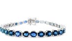 Armband - 14 karaat Witgoud - 14.98ct. tw. Saffier - Blauwe, Nieuw