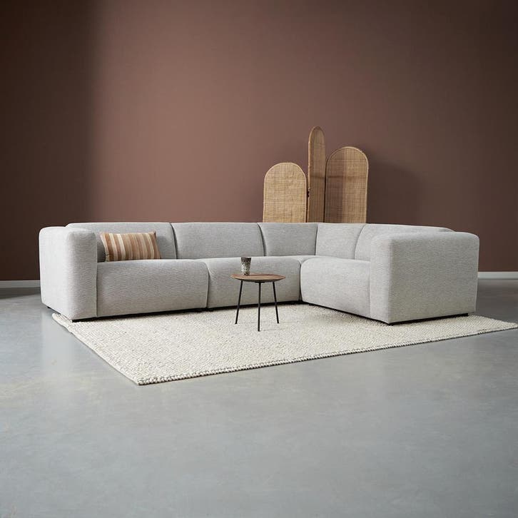 *WOONWINKEL* Hoekbank Rechts Grijsmix, Huis en Inrichting, Banken | Bankstellen, Nieuw, Verzenden