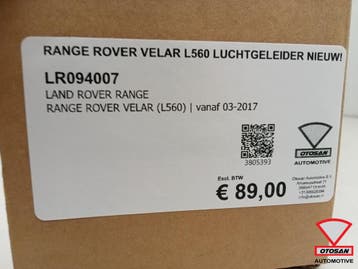 Range Rover Velar L560 Luchtgeleider Nieuw! LR094007 Origine, Auto-onderdelen, Carrosserie en Plaatwerk, Ophalen, Nieuw, Land Rover