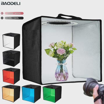30cm Fotostudio Lightbox met 120 LED's en 6 Achtergronden -, Verzenden, Nieuw