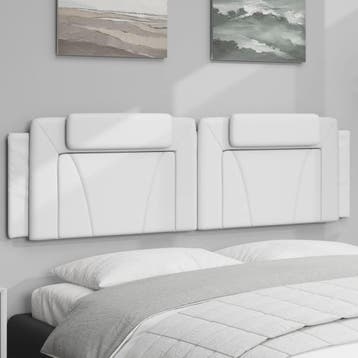 vidaXL Hoofdbordkussen Viana 180 cm kunstleer wit, Verzenden, Nieuw, Wit, Overige materialen
