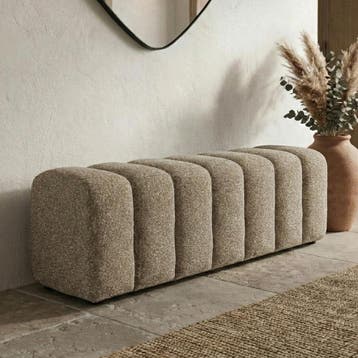 *WOONWINKEL* Bankje Taupe Stof 140 Cm, Huis en Inrichting, Banken | Bankstellen, Verzenden, Nieuw, Stof