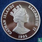 Kaaimaneilanden 1 dollar 1995 (PROOF) Blauwe rotsleguaan, Postzegels en Munten, Munten | Amerika, Verzenden, Losse munt, Goud