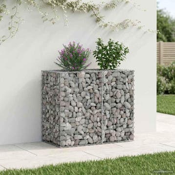 vidaXL Gabion Verhoogd Bed 90 x 50 x 80 cm Gegalvaniseerd, Verzenden, Nieuw, IJzer