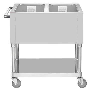 Mobiele Bain Marie Wagen 2x 1/1GN – 500W Droogwarmte, Verzenden, Nieuw in verpakking
