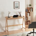 [en.casa] Bureau Härryda 80x123x53 cm bamboe, Verzenden, Nieuw