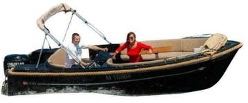 Sloep 5,4m. wit of zwart/wit 8personen, Nieuw, Ophalen of Verzenden, Clever, Kussenset