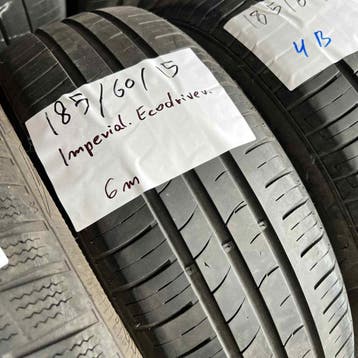 2 x Imperial 185-60-15 Zomerbanden 6mm, Gebruikt, 15 inch, Band(en), Personenwagen