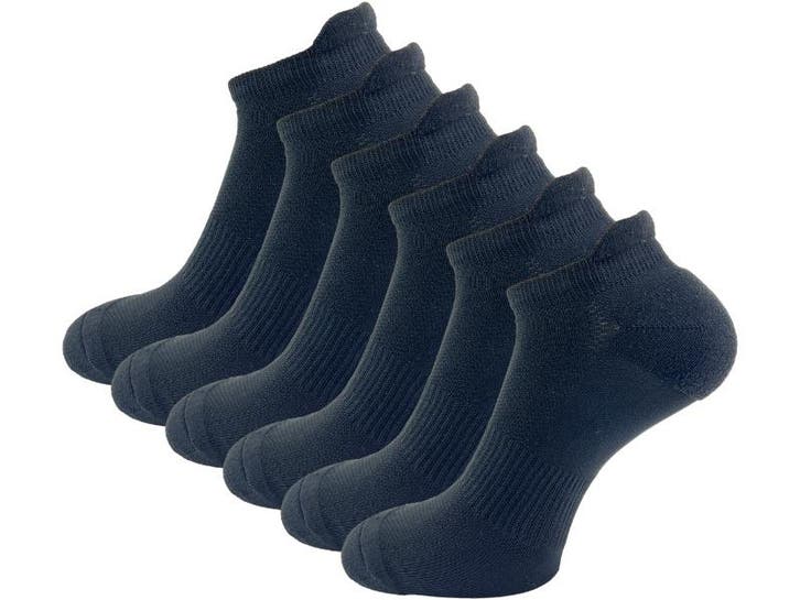 6 paar Compressie Hardloop Sneakersokken - Zwart, Kleding | Heren, Sokken en Kousen, Verzenden