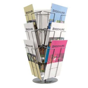 Foldercarrousel 9 Vaks A4 grijs | Displaywinkel.nl, Verzenden, Nieuw in verpakking, Etalage