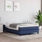 vidaXL Boxspring bed 120x200 cm stof blauw, Nieuw, Twijfelaar, 120 cm, 200 cm