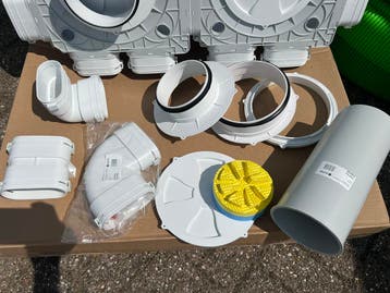 WTW OVAAL / PLAT Verdeelsysteem ( Ubbink ae45sc ae35sc ), Doe-het-zelf en Verbouw, Ophalen of Verzenden, Nieuw, Ventilator en Afzuiger