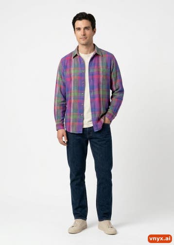 CABIN CREEK Casual overhemden Heren maat M Paars Vintage, Ophalen of Verzenden, Nieuw