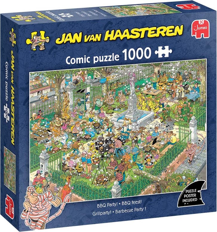 Jan van Haasteren - BBQ Feest! Puzzel (1000 stukjes) | Jumbo, Hobby en Vrije tijd, Denksport en Puzzels, Nieuw, Verzenden