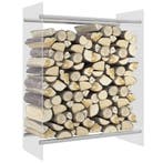 vidaXL Haardhoutrek 80x35x100 cm gehard glas transparant, Verzenden, Nieuw