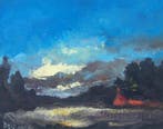 Paul Permeke ( 1918 - 1990 ) - Expressionistisch landschap., Antiek en Kunst, Kunst | Schilderijen | Klassiek