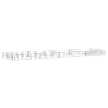 vidaXL Gabion plantenbak verhoogd 400x100x20 cm, Minder dan 30 cm, 100 cm of meer, Verzenden, Nieuw
