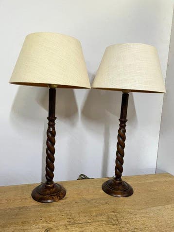 Statief tafellamp (2) - Barley Twist klassieke houten