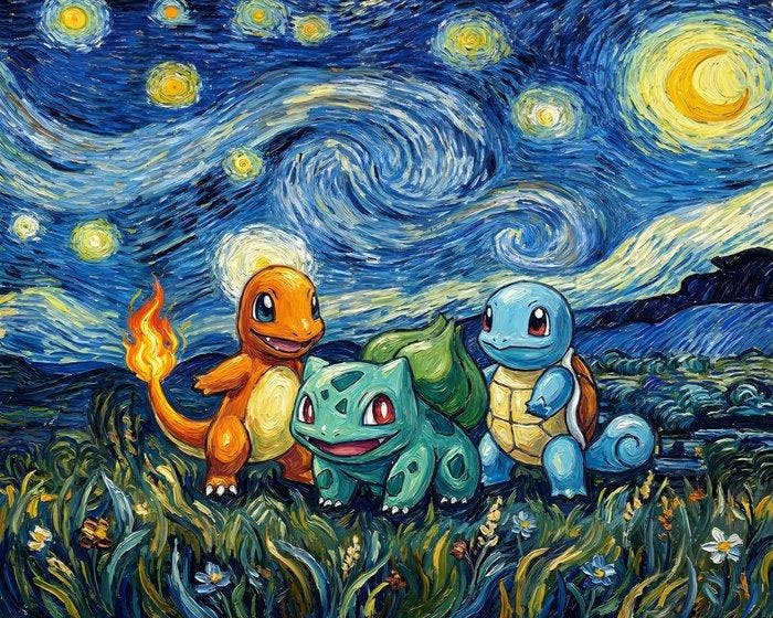 AT9 - [Canvas L] Choose Your Starter - Van Gogh Tribute, Spelcomputers en Games, Spelcomputers | Overige Accessoires