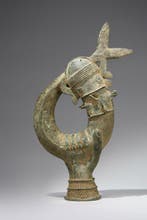 Een bronzen beeldhouwwerk - Benin - Nigeria (Zonder, Antiek en Kunst