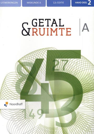 9789001895969 Getal  Ruimte havo A 2 uitwerkingen, Verzenden, Zo goed als nieuw