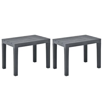 vidaXL Tuinbanken 2 st kunststof antraciet, Tuin en Terras, Tuinbanken, Verzenden, Nieuw, Kunststof