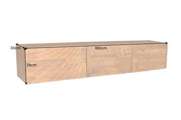 Massief houten tv-meubel SCORPION 160cm bruine mango, Huis en Inrichting, Kasten | Televisiemeubels, Ophalen of Verzenden, Nieuw