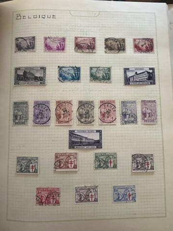 België 1932/1934 - Volledige reeksen Kruis van Lotharingen,, Gestempeld