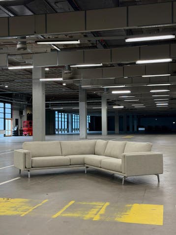 Leolux Bellice Hoekbank | Beige | NIEUWSTAAT + Garantie, 300 cm of meer, Ophalen of Verzenden, Zo goed als nieuw, 150 cm of meer