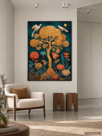 Alwwa Roma - Árbol de la Vida · Jardín dorado — XXL