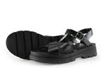 Manfield Sandalen in maat 40 Zwart, Verzenden, Zwart, Sandalen of Muiltjes, Zo goed als nieuw