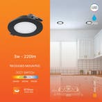 LED Downlight Inbouw - Inbouw Rond 3W, Kunststof, Nieuw, Ophalen of Verzenden, Led