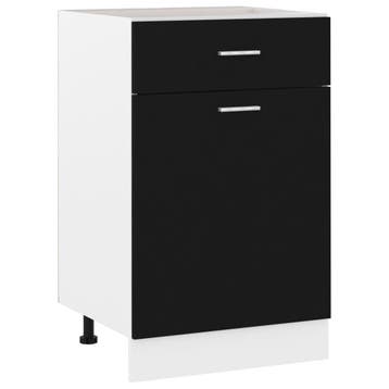 Badkamerkast Lyon Zwart | Bewerkt Hout | Laatste Stuk!, Zwart, Zo goed als nieuw, Minder dan 100 cm, 25 tot 50 cm
