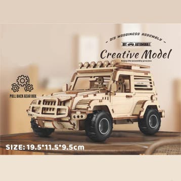 C.M. SUV Jeep 125-delig met pull-back mechanisme Houten D..., Verzenden, Nieuw