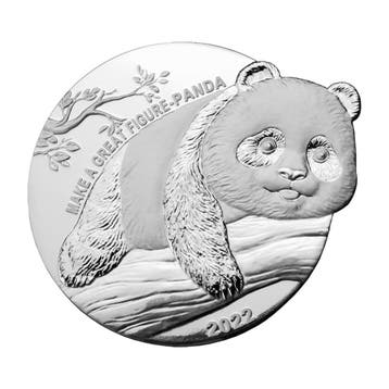 Zilveren Make a Great Figure-Panda 1 troy ounce, Verzenden